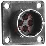 UTG0104P Souriau Sunbank by Eaton 丸型コネクタ， 4極， スタンダード， フランジマウント， UTG0104P SOURIAU