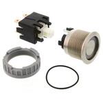 1241.6834.1121000 Schurter 押しボタンスイッチ， ラッチ， パネルマウント， DPDT， 1241.6834.1121000 SCHURTER
