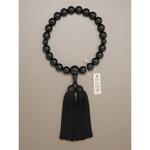 黒オニキス 片手22玉 共仕立 本絹頭房48 CA-019 神戸珠数店