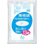 L025-13 ポリバッグ規格袋13号0.025mm透明100P オルディ