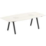 アフィーノLT ミーティングテーブル 角型 配線ユニット付 連結ワイヤリング脚 W2400<配送時組立サービス付> イトーキ