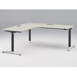 トイロ 90度オペレーションデスク 昇降スイッチタイプ アルミミラー脚 W1800×D1800<配送時組立サービス付> イトーキ