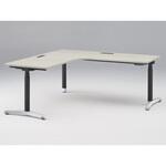 トイロ 90度オペレーションデスク インジケータ―付昇降スイッチタイプ アルミミラー脚 W1800×D1800<配送時組立サービス付> イトーキ