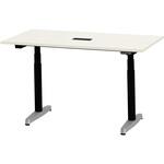 トイロテーブル 配線キャップ付 インジケータ―付昇降スイッチタイプ アルミミラー脚 W1500×D750<配送時組立サービス付> イトーキ