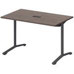 ノットワーク カフェテーブル T字脚 角型 配線対応キャップ 1200×750<配送時組立サービス付> イトーキ