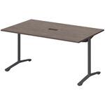 ノットワーク カフェテーブル T字脚 角型 配線対応キャップ 1500×900<配送時組立サービス付> イトーキ