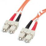 光ファイバーケーブル/SC-SC/2m/OM1マルチモード/62.5/125/2芯/10G/UPC/LSZH/オレンジ/ネットワーク オプティカル パッチコード StarTech.com