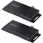 HDMIエクステンダー/光ファイバー接続/送信機&受信機セット/4K60Hz/シングルモード 1km マルチモード 300m/赤外線 RS-232C対応/映像延長キット StarTech.com