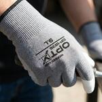 [ウィード/Wonder Grip] 耐切創手袋 レベルC 作業用手袋 薄手 指先コート ESD対応 帯電防止対策 ポリウレタン Sサイズ OPTY OP-1836 (1双入り) グレー WONDER GRIP