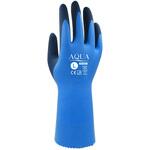 [ウィード/Wonder Grip] 【洗浄・清掃作業】 作業用手袋 防水 グリップ 天然ゴム AQUA AQ-318L  (1双入り)ライトブルー ウィード(Wonder Grip)