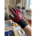 [ウィード/WONDER GRIP] タッチパネル対応 作業用手袋 薄手 18ゲージ 天然ゴム 背抜き 独自湾曲手型 Sサイズ NATURIUM WG-311 (1双入り)レッド ウィード(Wonder Grip)