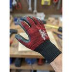 [ウィード/WONDER GRIP] タッチパネル対応 作業用手袋 厚手 10ゲージ 天然ゴム 背抜き 独自湾曲手型 Sサイズ HANDURANCE WG-H430 (1双入り)レッド ウィード(Wonder Grip)