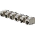 キーストーンジャック/Cat8対応/6個セット/RJ45 STPシールド仕様/180度設計/工具不要/イーサネットLAN/パッチパネル・壁面プレート対応 StarTech.com