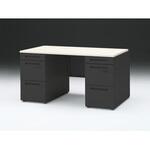 CZRデスク 両袖机 ダイヤル錠 センター引出しなし W1400×D800<配送時組立サービス付> イトーキ