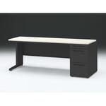 CZRデスク 片袖机ダイヤル錠 ロングレールタイプ センター引出し付 W1800×D700<配送時組立サービス付> イトーキ