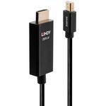 LINDY Mini DisplayPort to HDMI 2.0 HDR アクティブ変換ケーブル LINDY