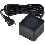 モニターUSBタップPD67W 黒 ELPA モニターUSBタップPD67W 黒 ELPA