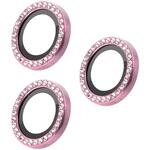LN-IP24FGLENSWPK iPhone 16 Pro/iPhone 16 Pro Max/iPhone 15 Pro Max/iPhone 14 Pro/iPhone 14 Pro Max レンズ保護ガラスフィルム 「SPARKLE LENS GLASS」ピンク LEPLUS NEXT