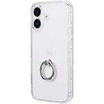 LN-IM24CRGCL iPhone 16 リング付き耐衝撃ハイブリッドケース 「UTILO Hybrid Ring」 クリア ストラップホール付 TPU LEPLUS NEXT
