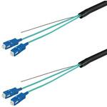 OM3マルチモード光ファイバーケーブル SC-SC 2芯＜屋外用 補強 LAPシース＞2～10m ダイヤトレンド