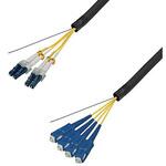 シングルモード光ファイバーケーブル LC-SC 4芯＜屋外用 補強 LAPシース＞2～10m ダイヤトレンド