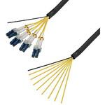 シングルモード光ファイバーケーブル LC-コネクタなし 8芯＜屋外用 補強 LAPシース＞2～10m ダイヤトレンド