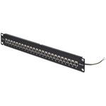 パッチパネル/1U/フィードスルー型/Cat6a 24ポート/シールドSTP RJ45/ケーブル管理バー付属/カテゴリ6A ラックマウント用 イーサネットパネル StarTech.com