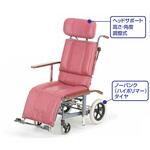 NHR-12 フルリクライニング式車いす 介助用 ピンク NHR-12シリーズ 日進医療器(車イス)