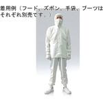 吸汗・速乾に優れ、快適性を追求したクリーンルーム用上着 白 3E2102-KWシリーズ アズワン