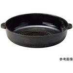 35380 電磁用深型手付ドラ鉢 黒アメ釉 砺波商店