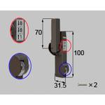 ダイヤル錠クレセント(中) L(*-01012L-BZLX) TOSTEM(LIXIL)