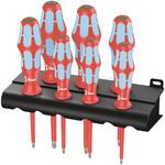 絶縁トルクスドライバーセット ステンレス製/ラック付 Wera