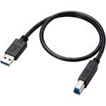 USBケーブル ( USB A - USB B ) USB3.0 RoHS指令準拠 UL規格対応 環境配慮パッケージ ブラック エレコム