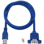 USB-022A パネルマウント用USB3.0ケーブル Type-A接続 アイネックス