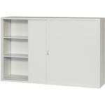 A4対応書庫 D400 ニューグレー色 W1760×H1110 ノーブランド