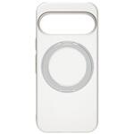 Google Pixel 11 [Silky Armor Defend MagStand] マグネット吸着式アクセサリー対応 リングスタンド付き超剛性シルキータッチハードケース マットクリア×シルバーリングスタンド トリニティ