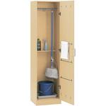 SHW-048WC-92 学校用木製収納 掃除用具入れ 巾木タイプ<配送時組立サービス付> イトーキ