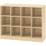 SHW-A129LS-92 学校用木製収納 12ボックス 巾木タイプ<配送時組立サービス付> イトーキ