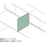 インターリンクR サイドパネル シェルフ・フロントキャビネットハイタイプ用 D700 布地C<配送時組立サービス付> イトーキ