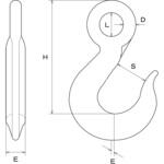 重量フック(ハズレ止めなし) 水本機械製作所