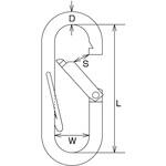 プチカラビナ(ハズレ止め付) 水本機械製作所 プチカラビナ(ハズレ止め付) 水本機械製作所