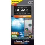 PM-P221FLGGBL Google Pixel 6a ガラスフィルム 高透明 ブルーライトカット 硬度10H 指紋防止 傷防止 指紋認証対応 エレコム