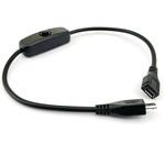 microUSB-B中間スイッチ付きコード 共立電子産業