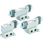 SYJ5000 Series 5ポートソレノイドバルブ 弾性体シール ベース配管形 バルブ単体 SMC