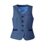EAV684 ENJOY ベスト TWEEDY CHECK ブルー EAV684シリーズ カーシーカシマ