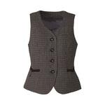 EAV684 ENJOY ベスト TWEEDY CHECK ブラック EAV684シリーズ カーシーカシマ