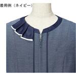 ENJOY フリル付半袖オーバーブラウス ライトグレー ESA890シリーズ カーシーカシマ