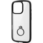 iPhone16 Pro ケース ハイブリッド 衝撃吸収 軽量 薄型 カメラレンズ保護設計 リング付 TOUGH SLIM LITE エレコム