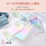 iPhone16 ケース ハイブリッド 衝撃吸収 カメラレンズ保護設計 ストラップホール付 オーロラ &me エレコム