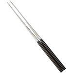 純チタン 黒檀柄盛箸(ステン口)150mm 2715 ノーブランド